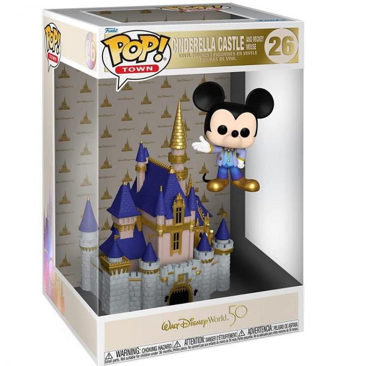 Funko Pop ! Town Cinderella Castle And Mickey Mouse (26) Walt Disney World 50Th