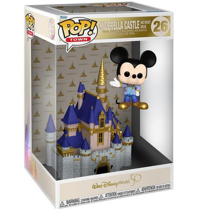 Funko Pop ! Town Cinderella Castle And Mickey Mouse (26) Walt Disney World 50Th