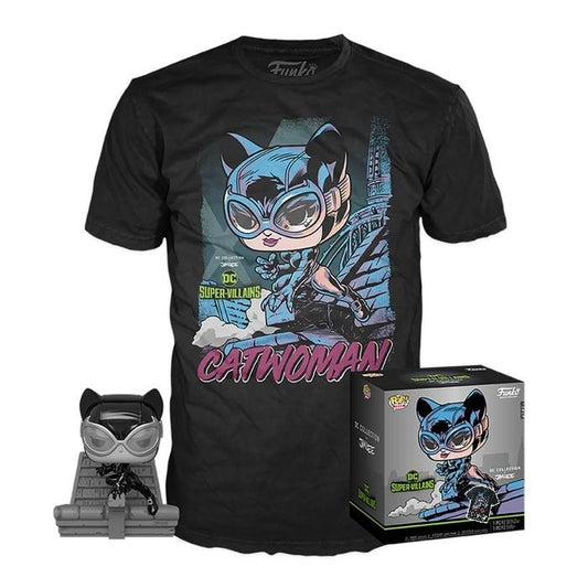 Funko Pop Tees Dc Collection Super-Villains Catwoman By Jim Lee T-Shirt Taglia M