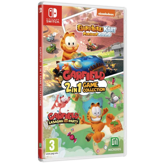 Garfield 2 In 1 Game Collection Nintendo Switch Lasagna Party + Kart Furious Ita