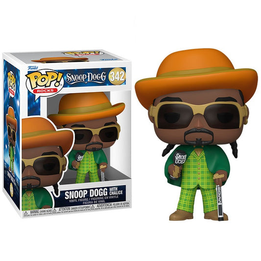 Funko Pop ! Rocks - (342) Snoop Dog W/ Chalice Figure Vinyl Rapper 9Cm Nuovo