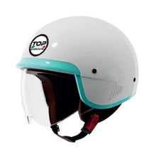 Casco Baby Moto Scooter Omologato per Bambini Visiera Bianco/Blu Tg.YM 51-52 cm