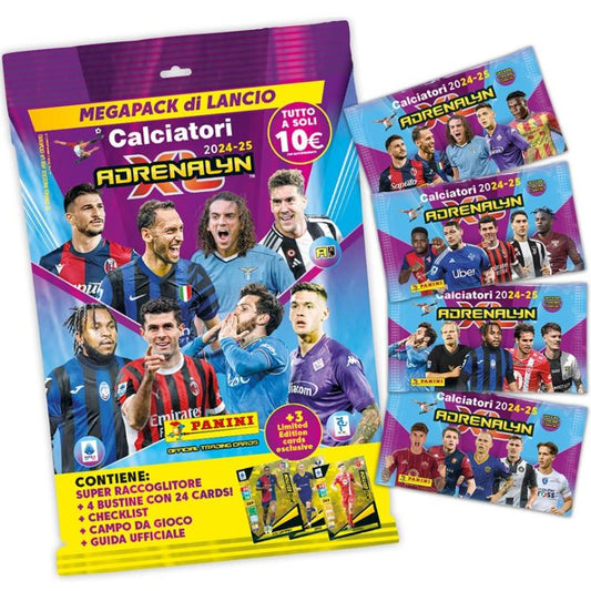 Calciatori Panini Adrenalyn Xl 2024-2025 Starter Pack Album + 5 Bustine 30 Card