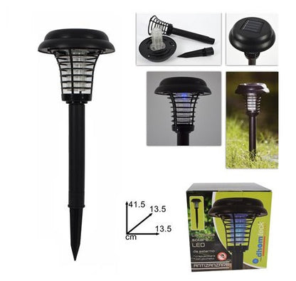 2 Lampada Led Solare Esterno Trappola Per Zanzare Zanzariera Elettrica Picchetto