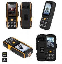 Telefono Cellulare Impermeabile Ip67 Antiurto Dual Sim Con Torcia Led Da Lavoro