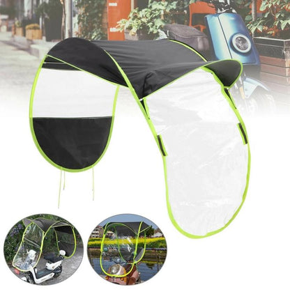 Parapioggia Per Moto Scooter Bici Copertura Pioggia Impermeabile Coprimoto Nero