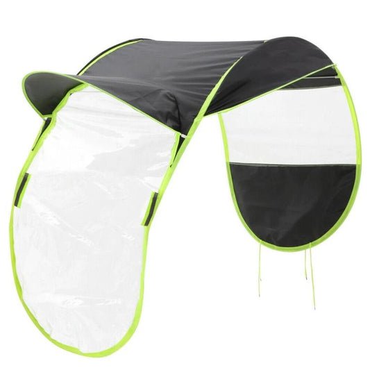 Parapioggia Per Moto Scooter Bici Copertura Pioggia Impermeabile Coprimoto Nero