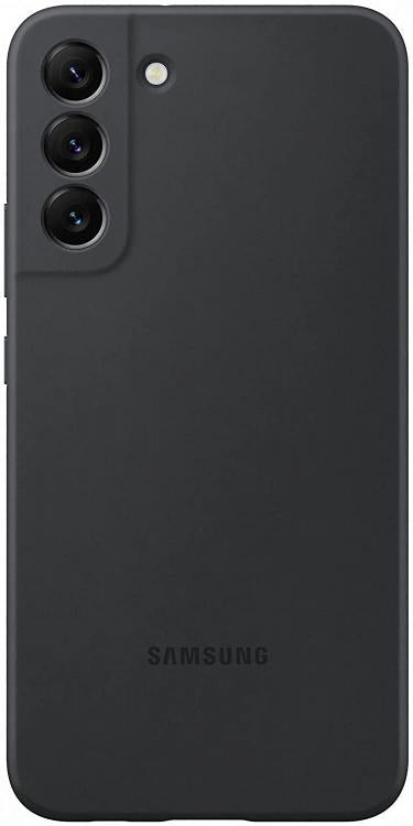 Samsung Silicone Cover Galaxy S22+ Cellulare Custodia Nera Morbida Black 5G Noir