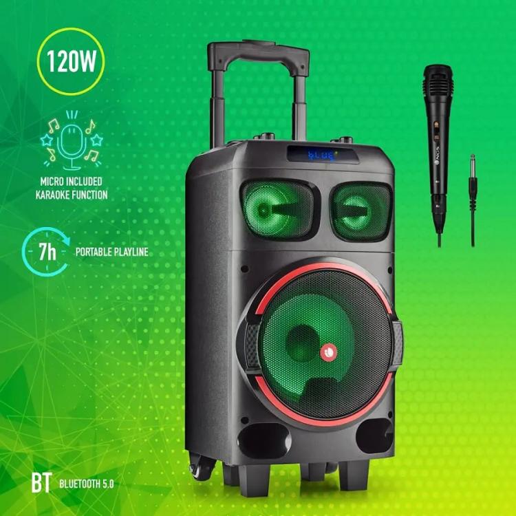Ngs Cassa Amplificata Trolley Speaker Bluetooth Microfono Karaoke Wild Dub Zero