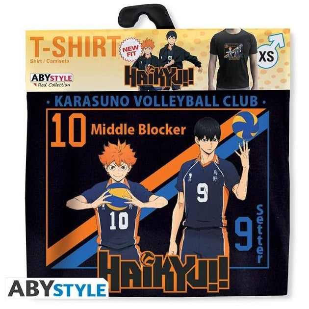 ABYstyle - T-Shirt Haikyu - Maglietta Karasuno Volleyball Club (Hinata & Kageyama) - Maglia (Tg. XL)