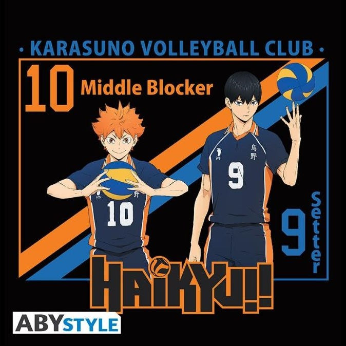 ABYstyle - T-Shirt Haikyu - Maglietta Karasuno Volleyball Club (Hinata & Kageyama) - Maglia (Tg. XL)