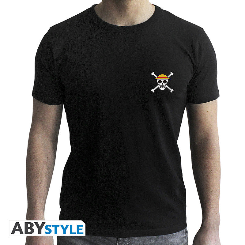 ABYstyle - T-Shirt One Piece - Maglietta One Piece (Wanted Luffy) - Maglia (Tg. XL)