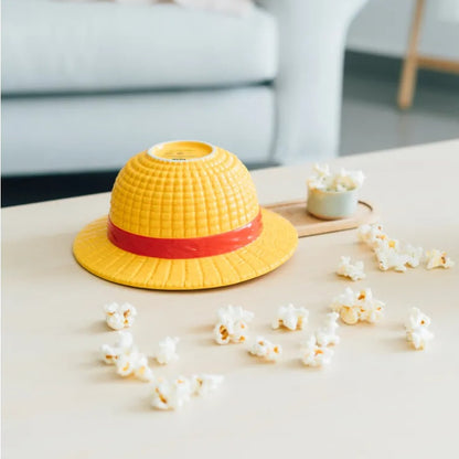 Ciotola Cucina One Piece 3D - Insalatiera Ceramica a Forma di Cappello di Luffy, Bowl Colazione 500ml | Gadget, Tazza Grande per cereali in ceramica, per snack – ufficiale Manga Anime 20 x 8,7 cm
