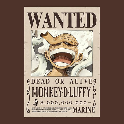 ABYstyle - T-Shirt One Piece - Maglietta One Piece (Wanted Luffy) Chocolate - Maglia (Tg. L)