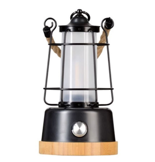 Lanterna Retro Led Dimmerabile-Cct Ricaricabile Luce Da Campeggio Canapa/Bamboo