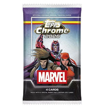 Topps Chrome 2026 Marvel Comics - Value Box - Card Collezionabili 32 Carte Ufficiali - 8 Buste TCG