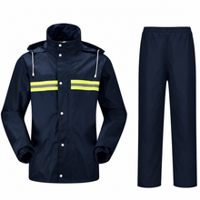 Tuta Completo Antipioggia Giacca Pantalone Impermeabile Pioggia Per Moto Scooter (Blu)