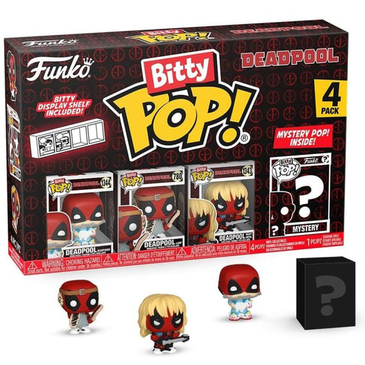 Funko Bitty Pop! Deadpool - Deadpool Sleepover/Larp/Heavy Metal 4 Pack + Mistery