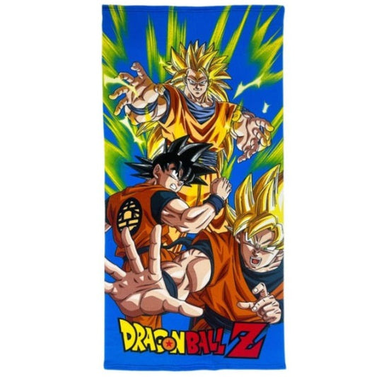 Telo Mare Dragon Ball Z Goku Beach Asciugamano Microfibra Da Spiaggia 140X70Cm