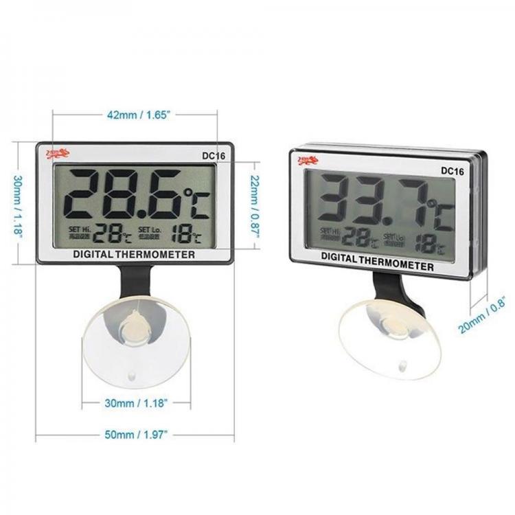 Termometro Ventosa Digitale Lcd Sonda Per Acquario Frigo Misura Temperatura Dc16