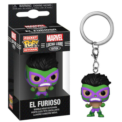 Funko Key ! Rocket - Marvel Lucha Libre Edition - El Furioso Vinyl Figure 4Cm