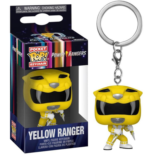 Funko Pop ! Keychain Tv Power Rangers 30Th (Yellow Ranger) Portachiavi Vinyl 4Cm
