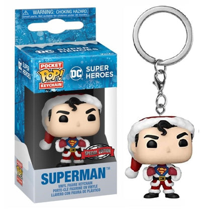 Funko Pop ! Keychain Pocket - Dc Super Heroes - (Superman) Portachiavi Vinyl 4Cm