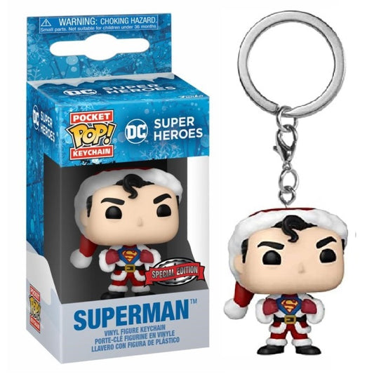 Funko Pop ! Keychain Pocket - Dc Super Heroes - (Superman) Portachiavi Vinyl 4Cm