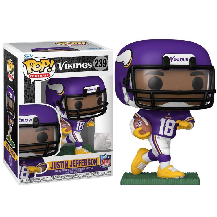 Funko Pop ! Football Nfl - Vikings (239) Justin Jefferson Player Americano Vinyl