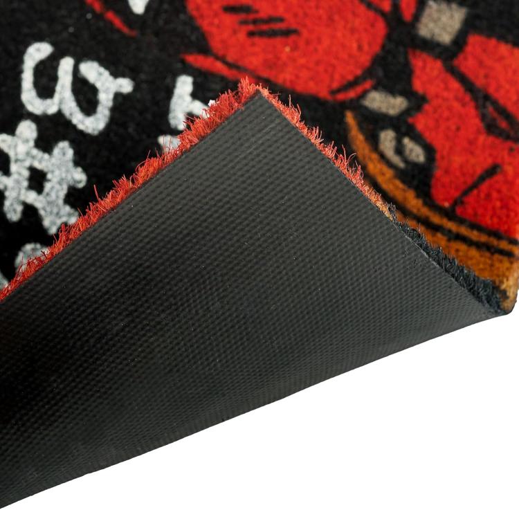 Marvel Zerbino Deadpool Nero Tappeto Cameretta Bagno Antiscivolo 40X60Cm