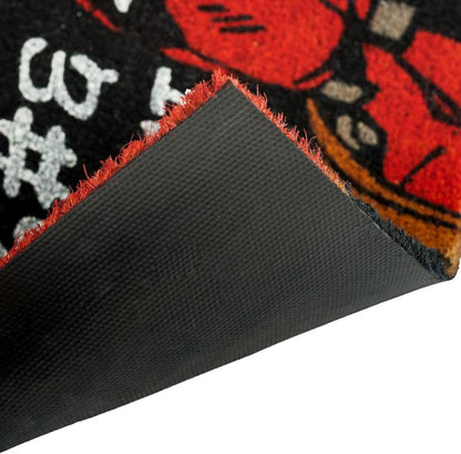 Marvel Zerbino Deadpool Nero Tappeto Cameretta Bagno Antiscivolo 40X60Cm