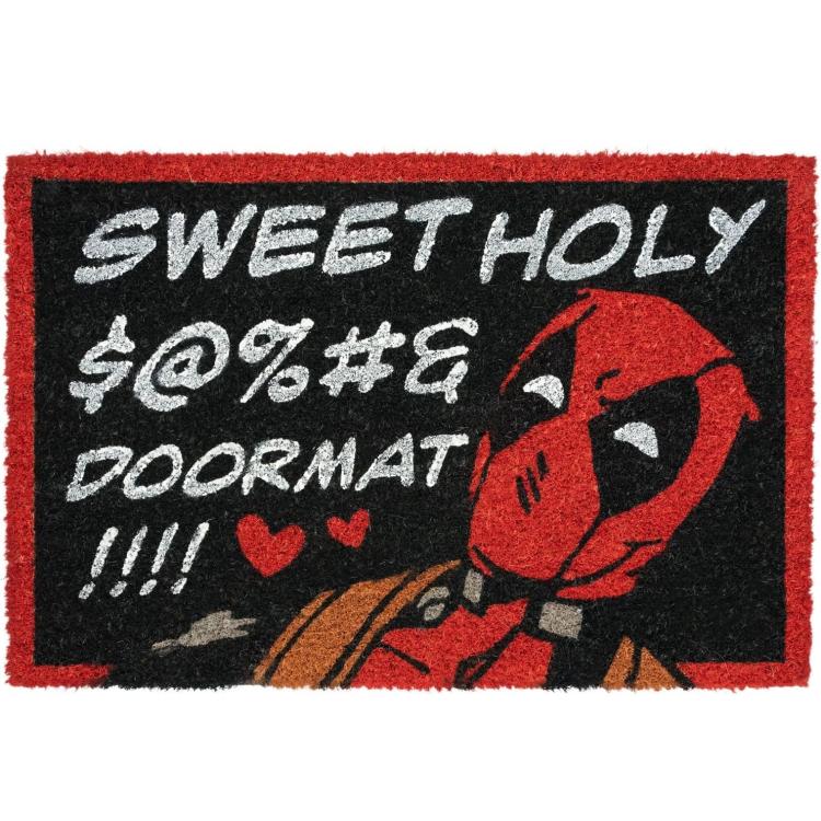 Marvel Zerbino Deadpool Nero Tappeto Cameretta Bagno Antiscivolo 40X60Cm