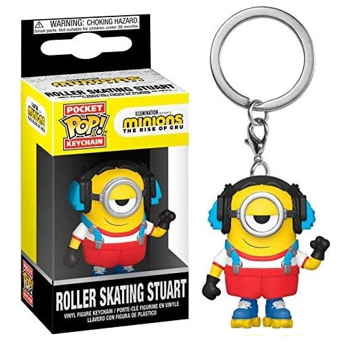 Funko Pop ! Keychain Minions The Rise Of Gru (Roller Skating Stuart) Portachiavi
