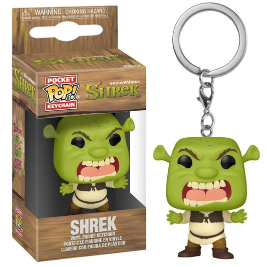 Funko Pop ! Keychain Pocket Shrek Dream Works - (Shrek) Portachiavi Vinyl Figure