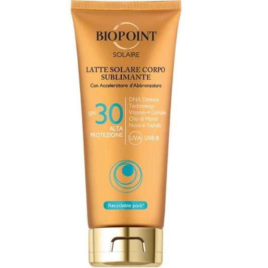 BIOPOINT - Latte Solare Corpo Sublimante Alta Protezione SPF30 Tubo da 200ml