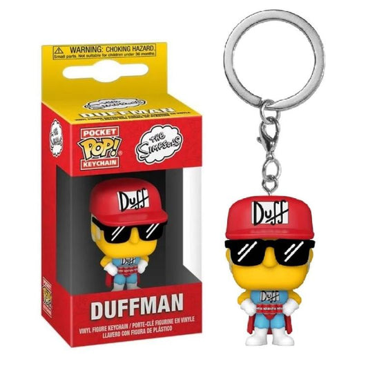 Funko Pop ! Keychain Pocket The Simpson - (Duffman) Portachiavi Vinyl Figure 4Cm
