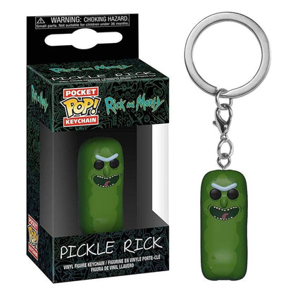 Funko Pop ! Keychain Pocket Rick & Morty (Pickle Rick) Portachiavi Vinyl Figure