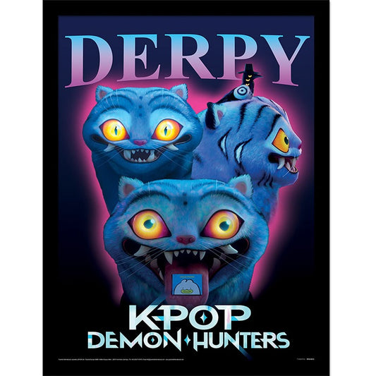 KPop Demon Hunters Derpy Framed Cornice Quadro Collector Print 30x40cm