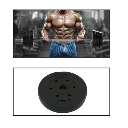 COPPIA DISCHI PESI BILANCIERE MANUBRI DISCO Ø 30mm IN ABS PALESTRA 2x 7.5KG=15KG