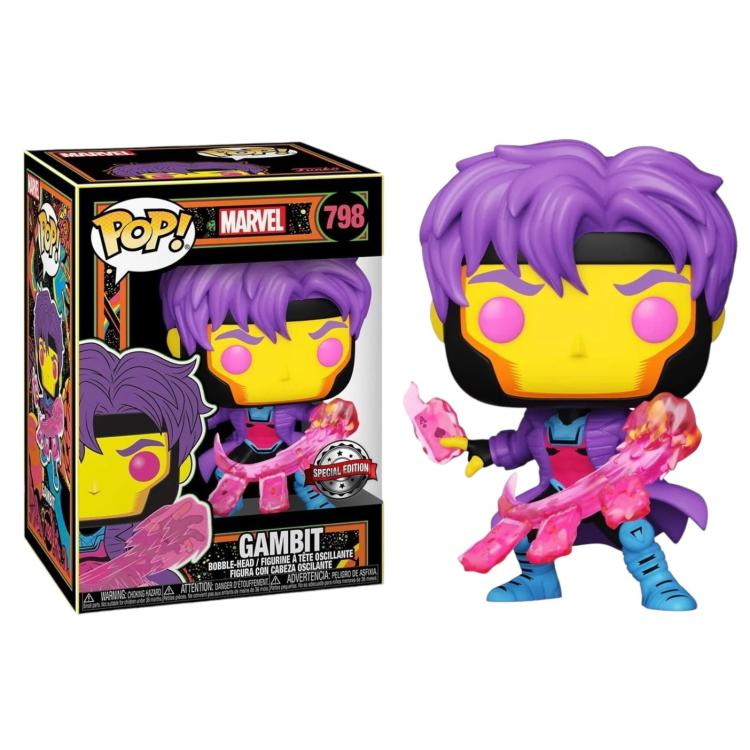 Funko Pop ! Marvel Studios Blacklight (798) X-Men Gambit - Statua Vinyl Figure