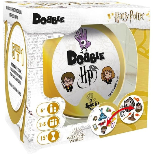 ASMODEE DOBBLE HARRY POTTER GIOCO DA TAVOLA BAMBINI E FAMIGLIA 5 in 1 CARTE ITA