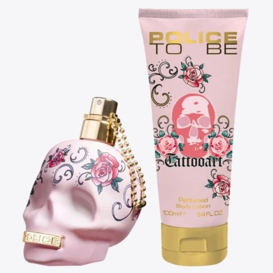 Police To Be Tattooart Set Donna Profumo Spray Parfum Edp 40Ml+Crema Corpo 100Ml