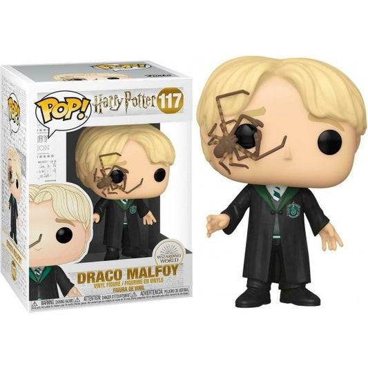 Funko Pop ! Harry Potter - (117) Draco Malfoy W / Spider Vinyl Figure 9Cm Ragno
