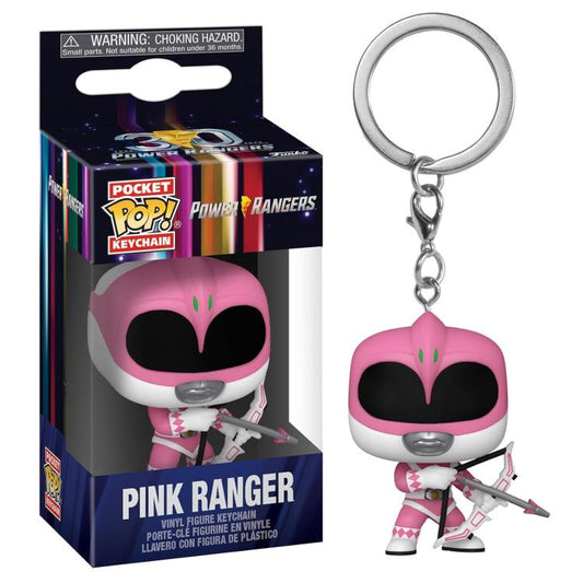 Funko Pop ! Keychain Tv Power Rangers 30Th - (Pink Ranger) Portachiavi Vinyl 4Cm