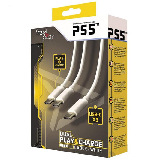 Steelplay Cavo Di Ricarica Veloce Doppio Type-C Dualsense Controller Ps5 3M Game