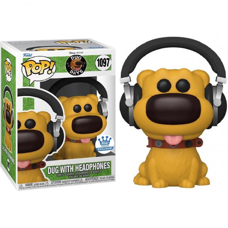 Funko Pop ! Dug Days - Dug With Headphones (1097) Cane Vinyl Figure Exclusive