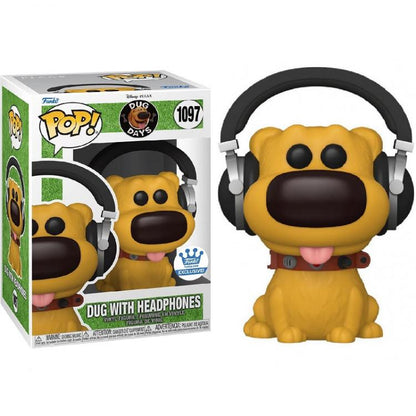 Funko Pop ! Dug Days - Dug With Headphones (1097) Cane Vinyl Figure Exclusive