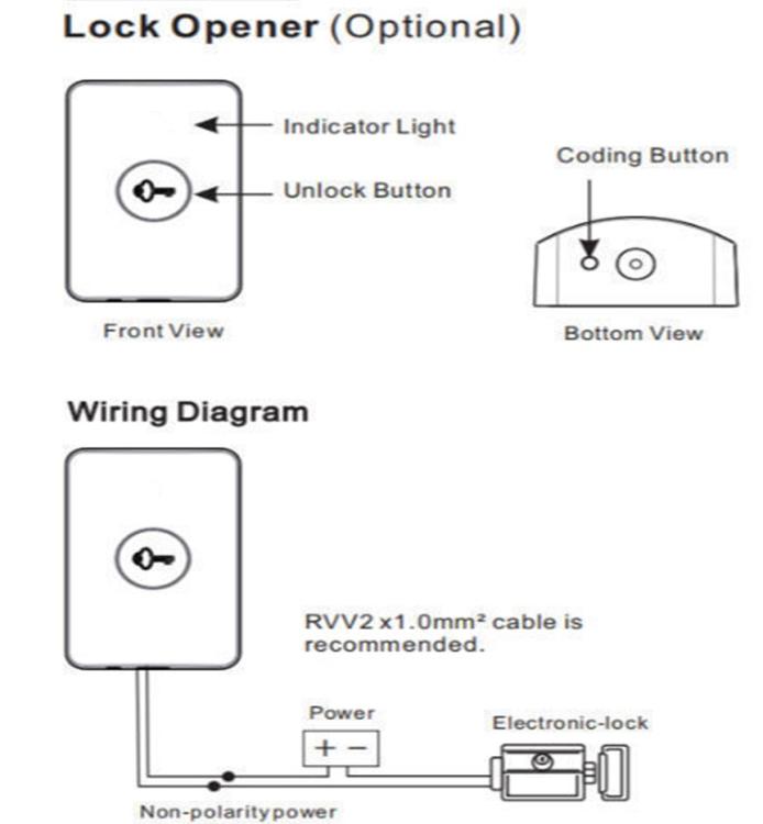 CITOFONO WIRELESS SENZA FILI IP44 ESTERNO INTERNO CAMPANELLO MONOFAMILIARE CASA