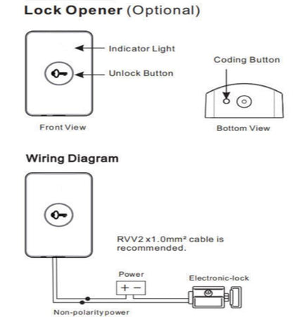 CITOFONO WIRELESS SENZA FILI IP44 ESTERNO INTERNO CAMPANELLO MONOFAMILIARE CASA