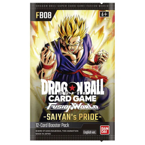Dragon Ball Super Card Fusion World FB-08 ENG Box 24 Buste Tcg Saiyan's Pride